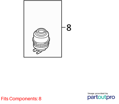 Audi 08-12 A4 Power Steering Reservoir 4F0422371D