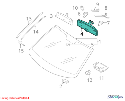 Volkswagen Interior Rear View Mirror 1K0857511E9B9