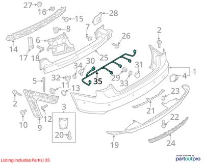 2012–2016 Audi A6 A7 Used OEM Rear Trunk Wiring Harness 4G5971085G