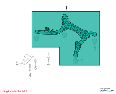2010 Audi A4 Rear Suspension Subframe Crossmember Used OEM 8K0505235AQ