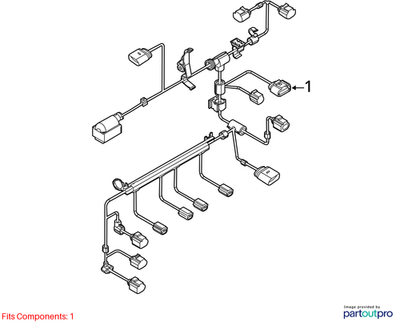 2012–2016 VW Jetta 2.0 L Engine Wiring Harness USED OEM 06G971627