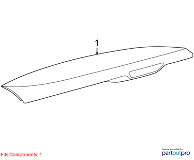 2015 Jeep Grand Cherokee Rear Liftgate Spoiler Used OEM 68217495AA