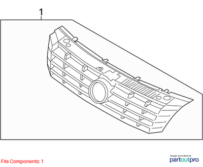Volkswagen 2012-2015 Volkswagen Passat Grille Lower 561853651BOQE