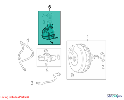 Mercedes-Benz Brake Master Cylinder Reservoir 2044300002