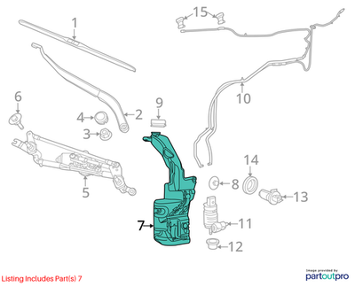 Jeep 2014-2018 Cherokee Windshield Washer Reservoir 68225067AA