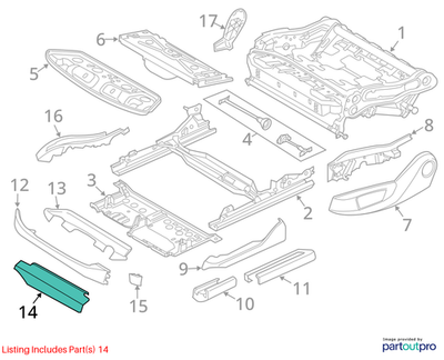 2011–2015 BMW 520i Upper Rail Front-Left Trim OEM 52109168265
