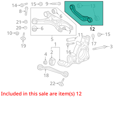 2008-2016 Audi S8 Suspension Control Arm Rear Upper Left 8K0505323H