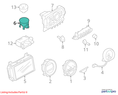 2011–2015 Mini Cooper Sun-Load Sensor / Solar Sensor OEM 64113422212
