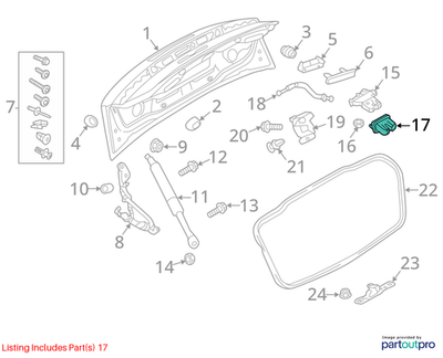 2012–2015 Audi A6 Lock Cover Used OEM 4H0827520