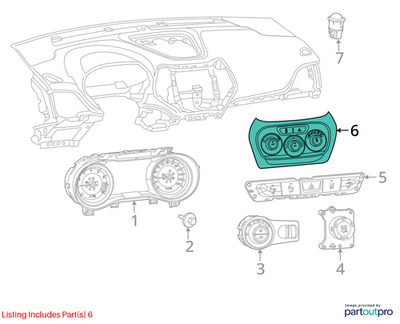 2014-2018 Jeep Cherokee A/C And Heater Control 1UV93DX9AE