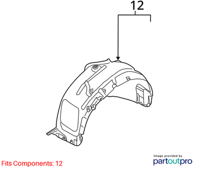 Audi Q5 Fender Splash Shield 8R0821171F