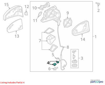 2010–2012 AUDI A4 FLAT CONTACT HOUSING 16-PIN USED OEM 1K0972928