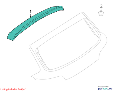 2007 Audi Q7 Rear Roof Tailgate Spoiler Used OEM 4L0827933GRU