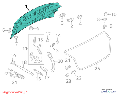 2016 Audi A6 Quattro Trunk Lid/Tailgate Used OEM 4G5827023C