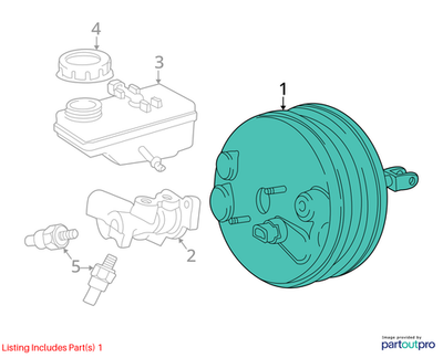 99-02 Jaguar S-Type Power Brake Booster XR815109