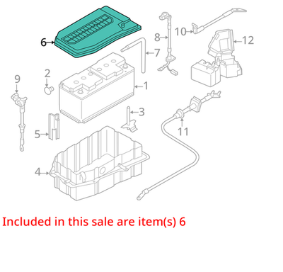 2007-2016 Volkswagen Touareg Battery Cover 7L0864643B