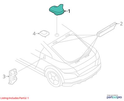 2018 Audi A6 Radio Antenna Assembly 4G0035503AFGRU