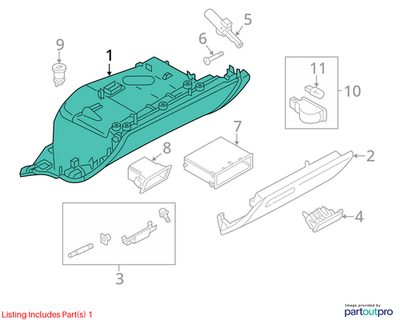 Audi 2012 Audi A6 Glove Box 4G18571046PS