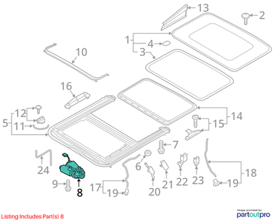 Audi 2012-2018 Audi A6 Sunroof Motor 4G8959591A