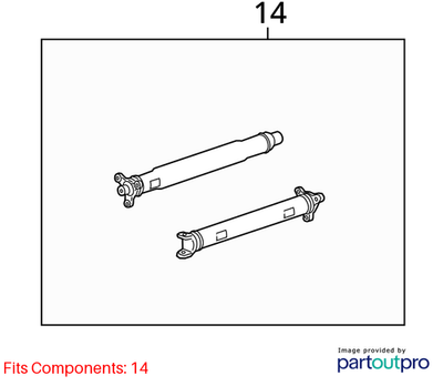 Chevrolet 2010-2015 Camaro Propeller Shaft Assembly 84823326