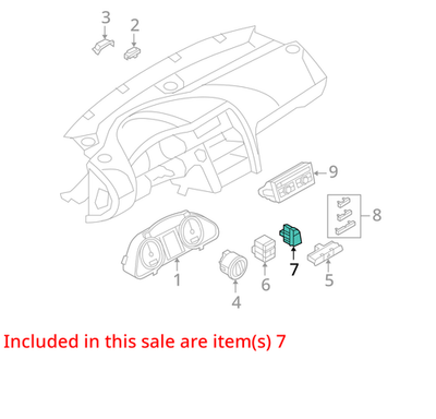 2005-2015 Audi A6 Dash Display Glovebox Switch Assembly 4L1927227VUV
