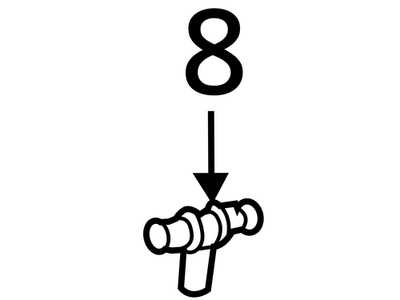1992-2003 Volkswagen EuroVan T-Fitting Hose Connector N90760601
