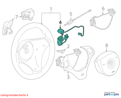 BMW 2006-2015 X5 Steering Wheel Wiring Harness 32306998946