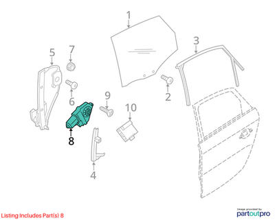 2009-2017 Audi A4 Window Regulator Motor 8K0959812