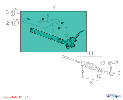 2011 Chevrolet Camaro Rack and Pinion Assembly Used OEM 22930456