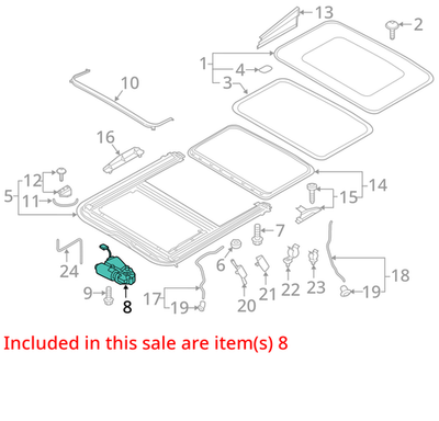 2012-2019 Audi A7 Sportback Sunroof Motor 4G8959591A
