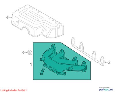 2011–2015 VW Jetta Exhaust Manifold Used OEM 06G253031A