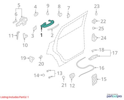 Audi 2007-2015 Q7 Exterior Door Handle 4L0837205BGRU