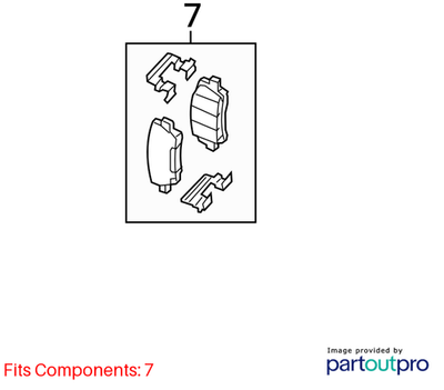 2018 Cadillac CTS Rear Disc Brake Pad Kit Used OEM 84252357