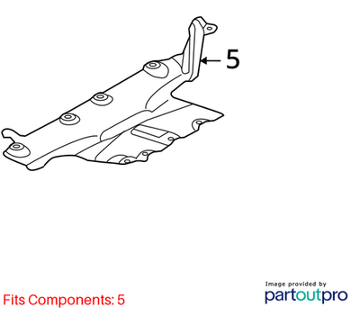 Volkswagen 2011-2017 Touareg Radiator Support Splash Shield 7P0825285