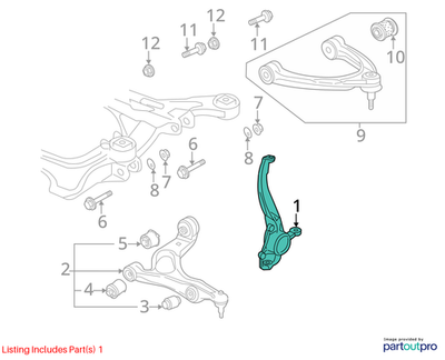 Volkswagen 2011-2017 Touareg Steering Knuckle 7P6407245A