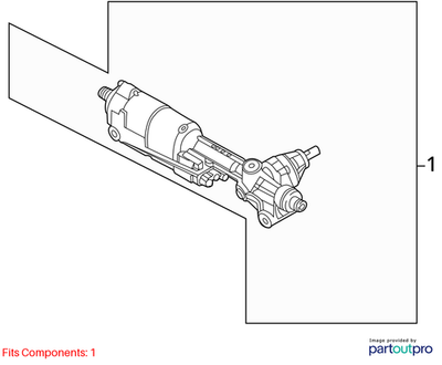 2013 Audi Q5 Rack and Pinion Steering Gear Used OEM 8R1423055BL