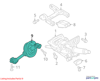 2009-2017 Audi Q5 Steering Shaft Lower 8R1419753H