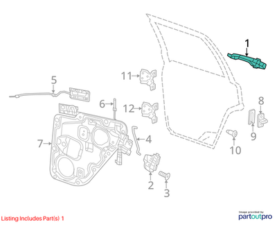 2015 Jeep Grand Cherokee Rear Right Exterior Door Handle Used OEM 1MW30AXRAE
