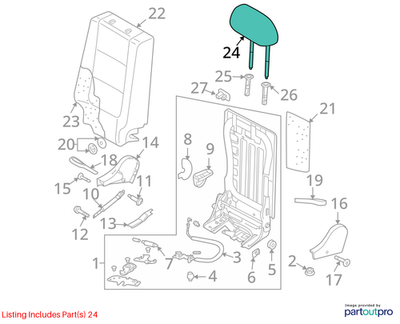 Volkswagen 2015-2023 Tiguan Headrest 5M0885901AFWYE