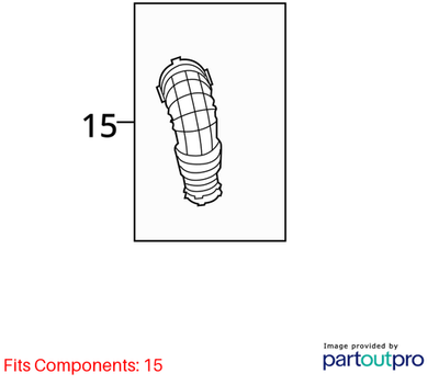 Audi 2013-2016 Audi A4 Engine Air Intake Hose 06H129629J