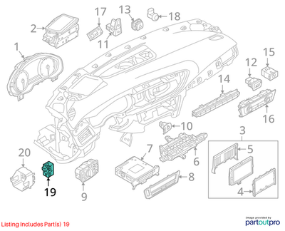 2011-2018 Audi A6 A7 A8 Ignition Switch Used OEM 4H0909131