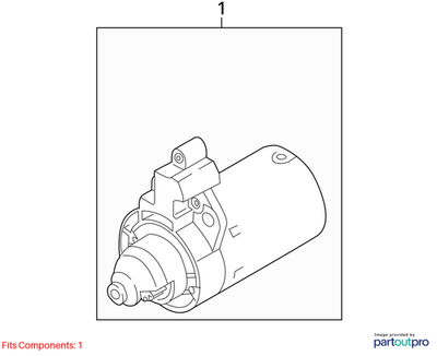 Volkswagen 2010-2018 Tiguan Starter Motor 02M911023G