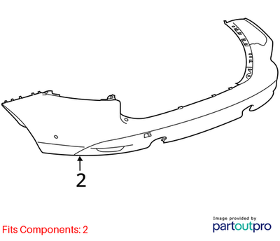 2018 Jaguar F-Pace Rear Bumper Used OEM T4A7393LML