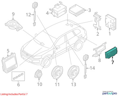 Volkswagen 2011-2017 Touareg Radio Amplifier 7P6035466