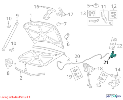 2009 Chevrolet Lumina S Interior Hood Latch Release Handle Used OEM 92176629