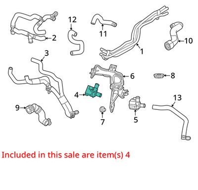 2015-2018 Audi Q3 Engine Auxiliary Water Pump 06H121601P