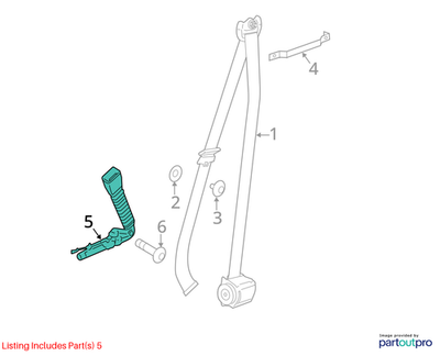 2011–2016 BMW Left Lower Seat Belt with Belt Tensioner USED OEM 72119115305