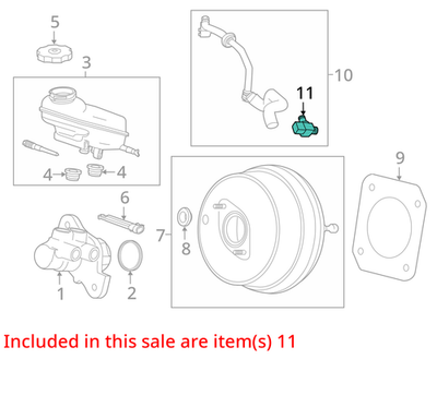 2013-2024 Chevrolet Equinox Power Brake Booster Sensor 20876799