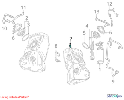 Chevrolet 2016 Chevrolet Camaro Fuel Tank Pressure Sensor 13502903