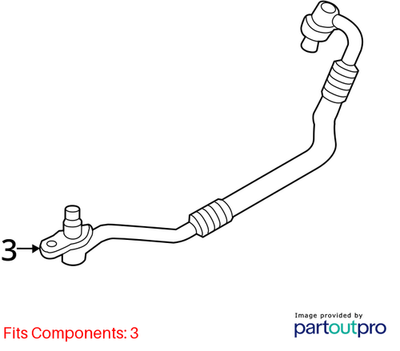 2012-2018 Audi A6/S6 Transmission Oil Cooler Hose Used OEM 4G0317818S